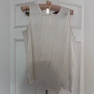 Vince Camuto Cream Sleeveless Silk-Look Camisole